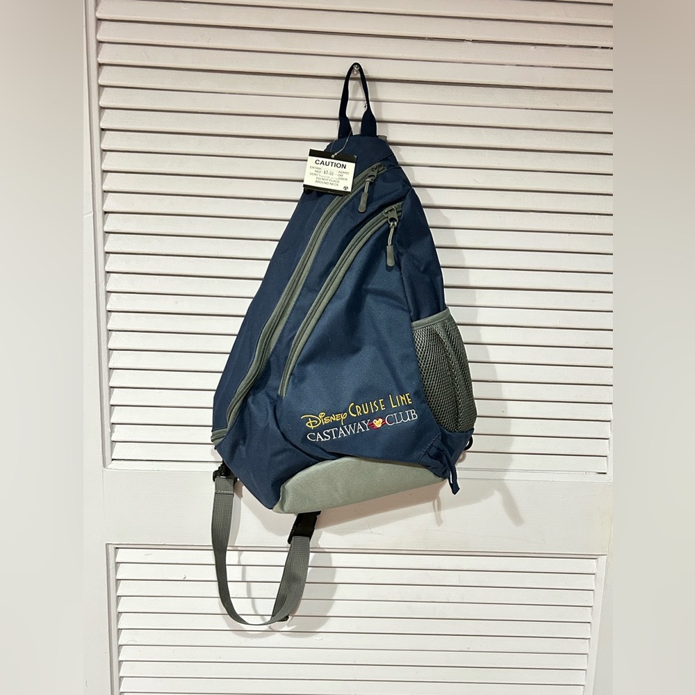 Disney Cruise Line. Backpack castaway Club Sling Shoulder Embroidered Logo